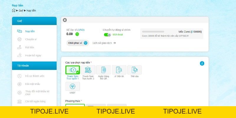  Nạp tiền Jun88 - Nạp Tiền Jun88 Thành Công Đơn Giản Chỉ 4 Bước